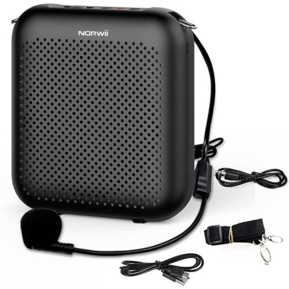 Portable Rechargeable Mini Voice Amplifier with Wired Microphone Headset